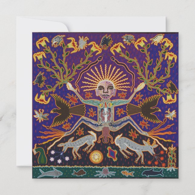 Mexikanska Mayan Aztec gudinna Ethnic Tribal Art B Inbjudningar (Framsida)