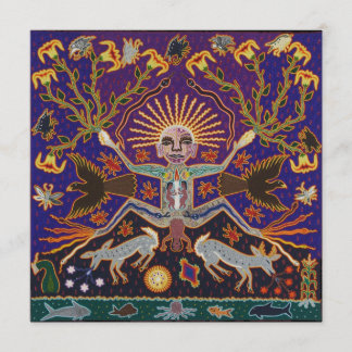 Mexikanska Mayan Aztec gudinna Ethnic Tribal Art B Inbjudningar