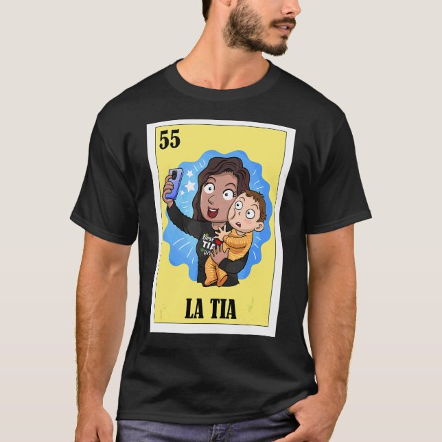 Mexikanska Moster-lotteriet, spanska Bingo La Tia T Shirt (Framsida)