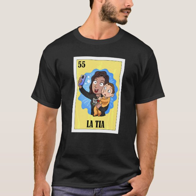 Mexikanska Moster-lotteriet, spanska Bingo La Tia T Shirt (Framsida)