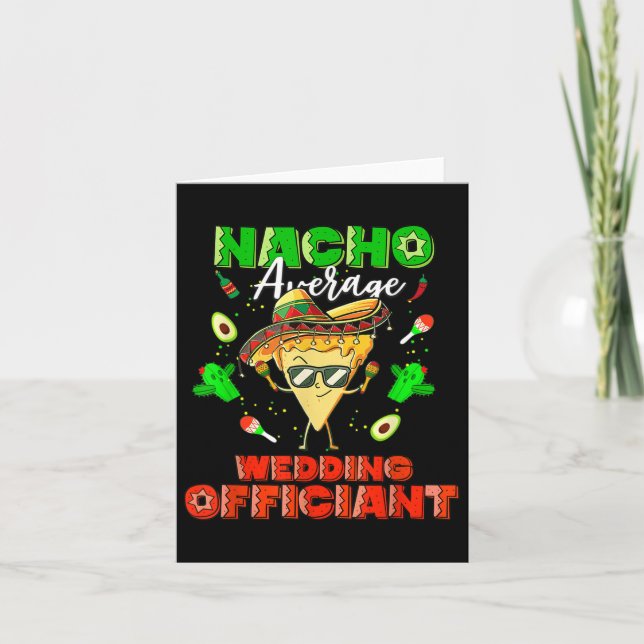 Mexikanska Nacho Average Bröllop-tjänstemän Kort (Framsida)