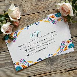 Mexikanska Nuestra Boda Flowers Botanical Bröllop OSA Kort