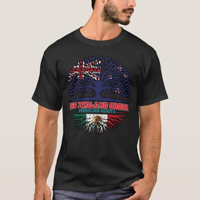 Mexikanska Nya Zeelander Nya Zeelands Träd Root T Shirt (Framsida)