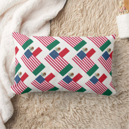 Mexikanska och amerikanska Flaggor Lumbarkudde