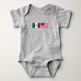 Mexikanska och amerikanska Flaggor sida vid sida T Shirt