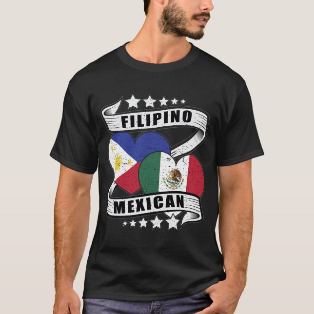 Mexikanska och filippinska Flagga T Shirt (Framsida)
