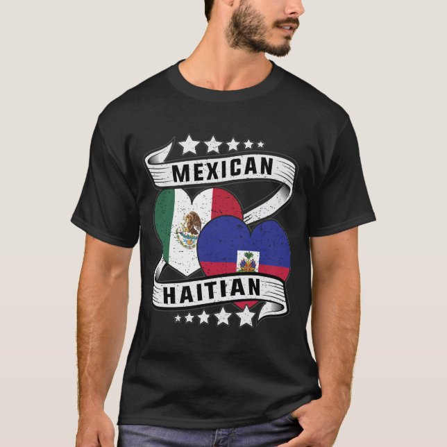 Mexikanska och haitiska Flagga T Shirt (Framsida)