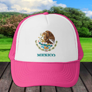Mexikanska och mexikanska Eagles emblem, flagga, m Keps