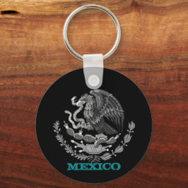 Mexikanska och mexikanska Eagles emblem, flagga mo Nyckelring
