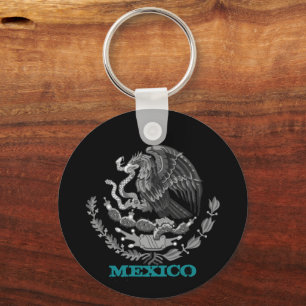 Mexikanska och mexikanska Eagles emblem, flagga mo Nyckelring