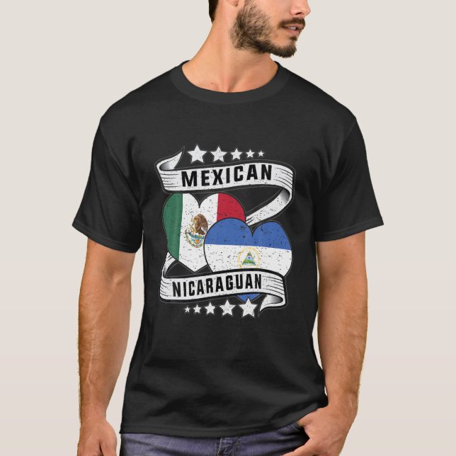 Mexikanska och nicaraguanska skjortor, mexikanska  t shirt (Framsida)