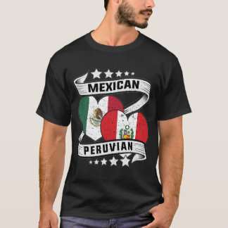 Mexikanska och peruanska Flagga T Shirt