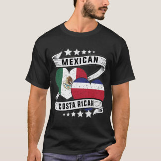 Mexikanska och serbiska Flagga T Shirt
