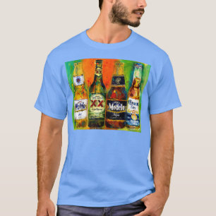 Mexikanska Öl Ljusa färger Pub Deco T Shirt