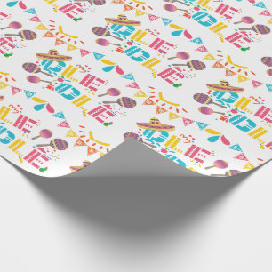 Mexikanska Ole Ole Party Colorful Presentpapper