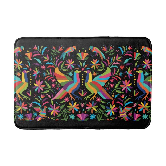Mexikanska Otomi Bath Mat Badrumsmatta (Framsidan)