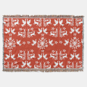Mexikanska Otomi Home Decor Filt
