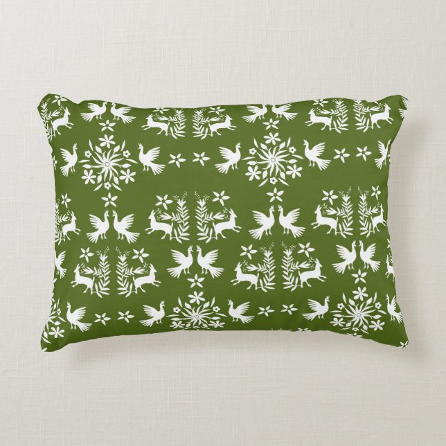 Mexikanska Otomi Home Decor Prydnadskudde (Framsidan)