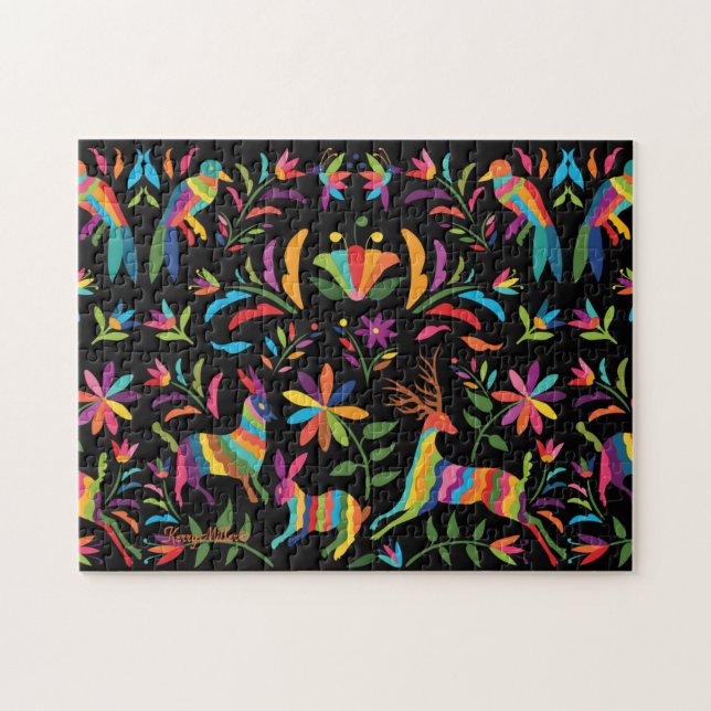 Mexikanska Otomi Jigszle Puzzle Pussel (Horisontell)