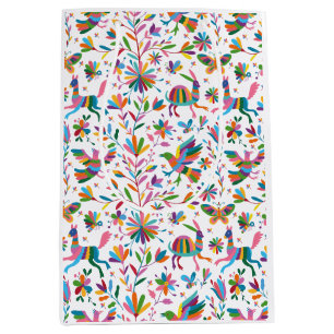 Mexikanska Otomi Stil Bright Mönster