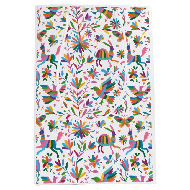 Mexikanska Otomi Stil Bright Mönster (Framsidan)