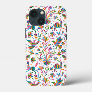Mexikanska Otomi Stil Bright Mönster
