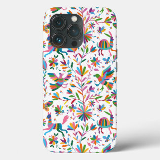 Mexikanska Otomi Stil Bright Mönster