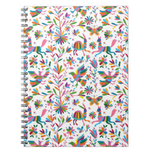 Mexikanska Otomi Stil Bright Mönster Anteckningsbok