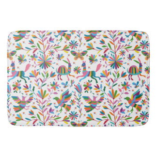 Mexikanska Otomi Stil Bright Mönster Badrumsmatta