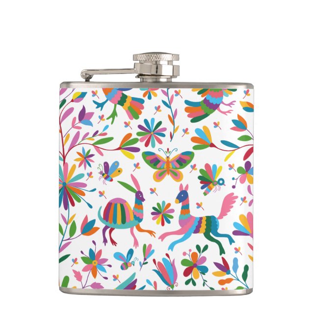 Mexikanska Otomi Stil Bright Mönster Fickplunta (Framsidan)