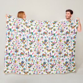 Mexikanska Otomi Stil Bright Mönster Fleecefilt