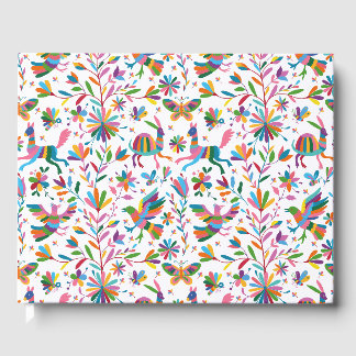 Mexikanska Otomi Stil Bright Mönster Gästböcker
