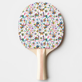 Mexikanska Otomi Stil Bright Mönster Pingisracket