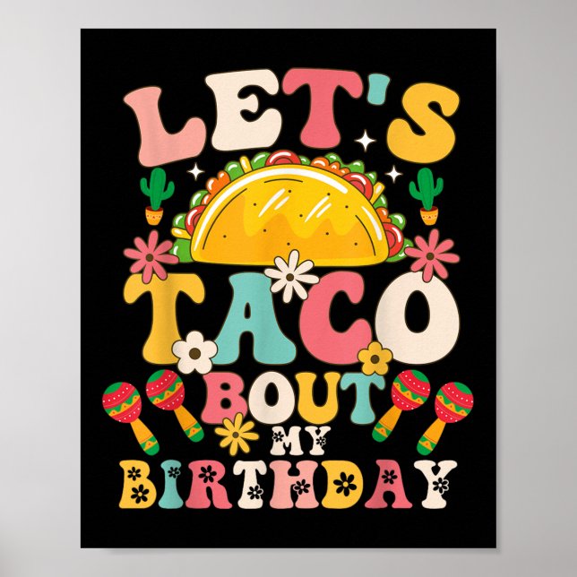 Mexikanska Party Cinco De Mayo Lets Taco Bout My B Poster (Framsidan)