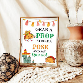 Mexikanska Party Fiesta Photo Booth Baby Shower Poster