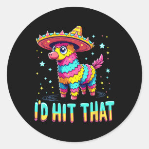 Mexikanska Party Pinatas jag Slått att Cinco De Ma Runt Klistermärke