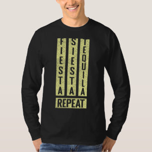 Mexikanska Party Repeat Tequila Mexico Lycklig Cin T Shirt