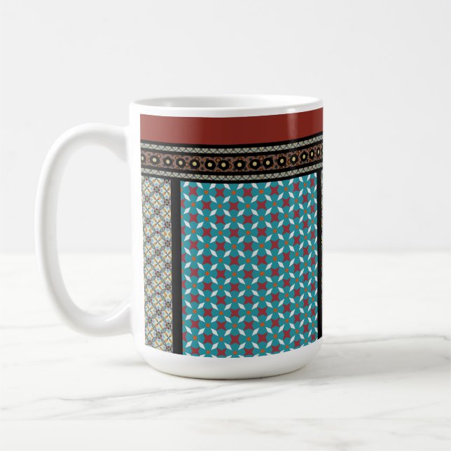 Mexikanska Patchwork Stil 3 Kaffemugg (Vänster)