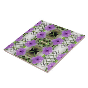 Mexikanska Petunias och Latticoks Kakelplatta
