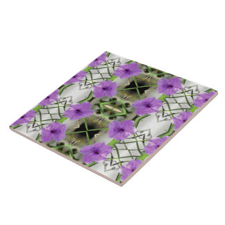 Mexikanska Petunias och Latticoks Kakelplatta