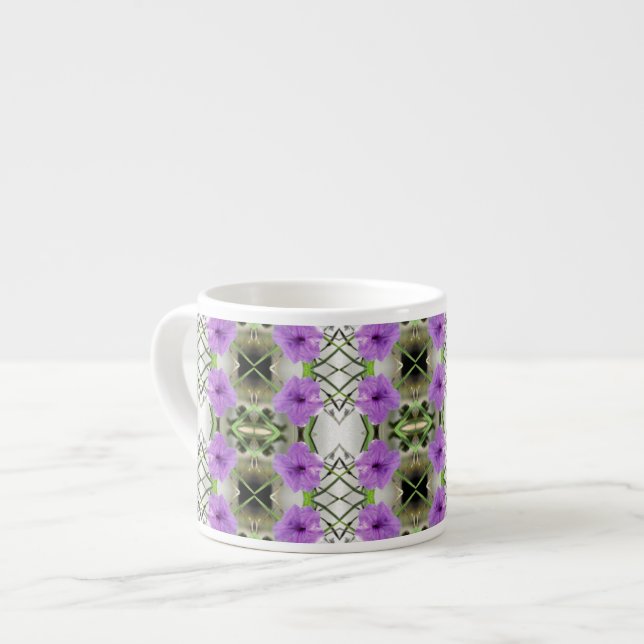 Mexikanska Petunior och Gitterverk Espressomugg (Framsida vänster)
