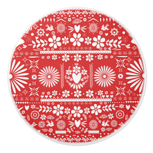 Mexikanska Picado Red & White Clic Papprare spansk Knopp