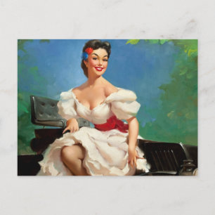 Mexikanska pin-Up Girl Vykort