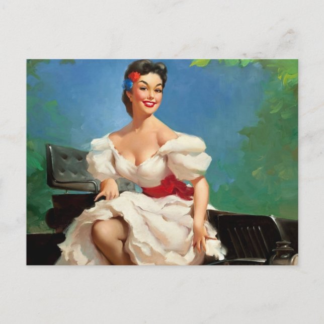 Mexikanska pin-Up Girl Vykort (Framsida)