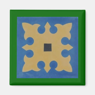 Mexikanska plattan Greeen Blue Tan Magnet