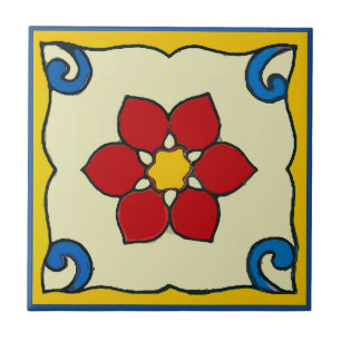 Mexikanska Poinsettia Tile Kakelplatta