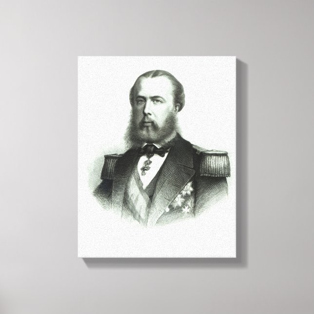 Mexikanska porträtt, Kejsare Maximilian, 1864 Canvastryck (Framsida)