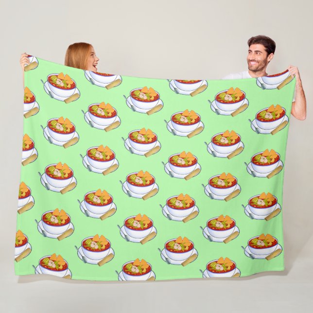 Mexikanska Pozole Rojo De Pollo Fleecefilt (På plats)