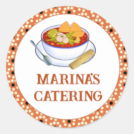 Mexikanska Pozole Rojo De Pollo Runt Klistermärke