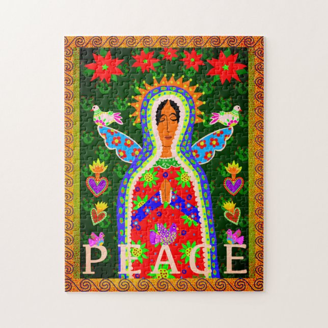 Mexikanska Praying Peace Angel Pussel (Vertikal)